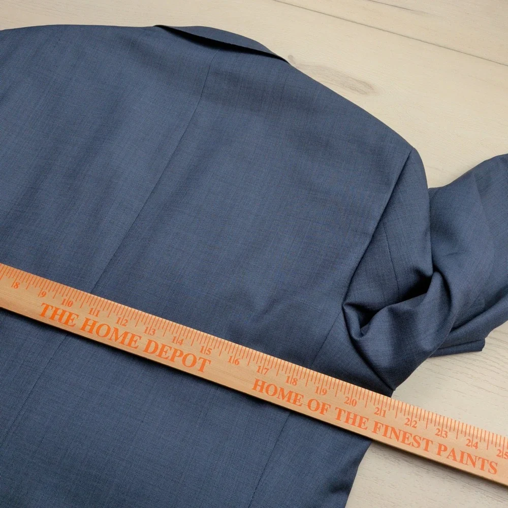 Saks Fifth Avenue Ermenegildo Zegna Traveller 42R Blue Wool Blazer Sport Coat